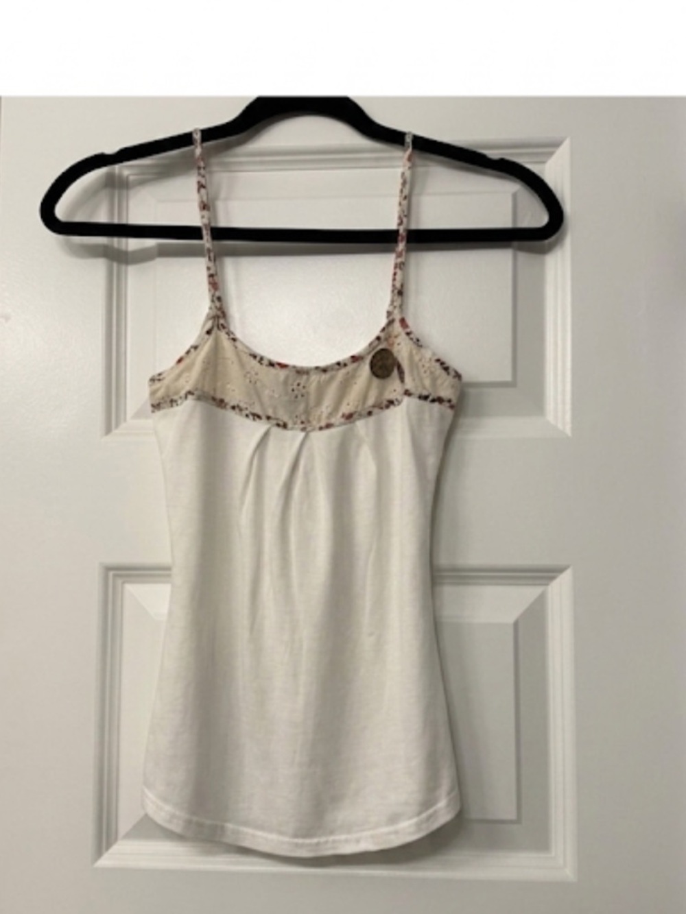 VTG Wet Seal Y2K FairyGrunge CottageCore Eyelet Lace Cami w/ Ditsy Floral trim